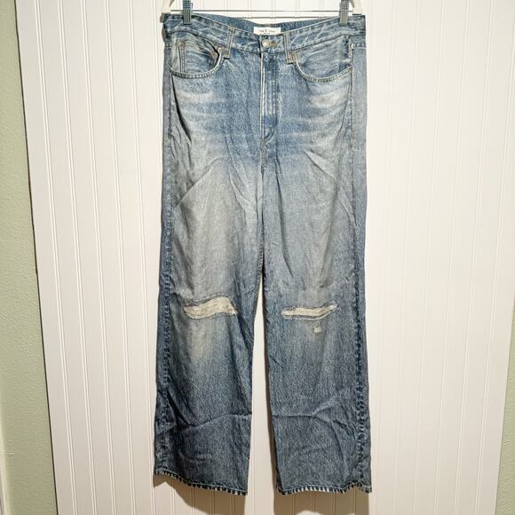 rag & bone Light Blue Flare & Wide Leg Jeans - Picture 2 of 7